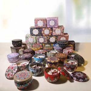 Candela Aromaterapica in Cera di <span class=keywords><strong>Soia</strong></span> con Fiori Secchi - Bomboniere per Matrimoni, Regali di Compleanno, Personalizzazione Disponibile, Vendita all'Ingrosso - Product Image 3