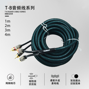 Câble audio XGmat 5m en cuivre pur tressé blindé mâle-mâle pour amplificateur et unité principale - Product Image 2