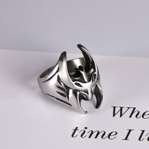Anillo de acero de titanio de Batman con forma de cara, joyería para hombre, regalo SA1195 - Product Image 2