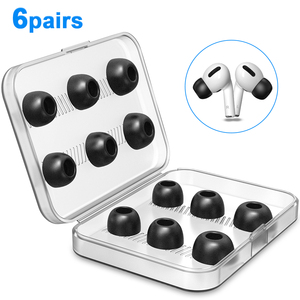 Nouveaux embouts d'oreille de remplacement d'abeille 6 paires de tailles S/M/L embouts d'oreille en mousse à mémoire de <span class=keywords><strong>silicone</strong></span> pour <span class=keywords><strong>AirPods</strong></span> <span class=keywords><strong>Pro</strong></span> - Product Image 2
