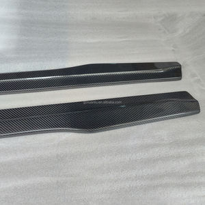 Jupe latérale en fibre de carbone de style OMS pour la série 3 F30 F35 316i <span class=keywords><strong>320i</strong></span> 328i 335i Trofeo Kit de carrosserie de becquet de pare-chocs latéral de mise à niveau - Product Image 4