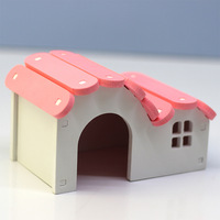 Regenbogen Farbe Haus Hamster Spielzeug Holz Hamster Haus Schlaf nest Hamster Zubehör