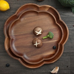 Luxury Premium <strong>Wood</strong> Charger <strong>Plate</strong> Flower Shape Wooden Dishes <strong>Plate</strong> Round <strong>Wood</strong> <strong>Plate</strong> - Product Image 6