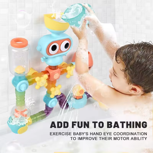 Juguete de Baño DIY para Bebés: Tuberías de Agua Giratorias para Bañera, Juguete de Montaje en Pared para <span class=keywords><strong>la</strong></span> <span class=keywords><strong>Hora</strong></span> <span class=keywords><strong>del</strong></span> Baño - Product Image 3
