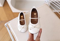 Chaussures en cuir PU pour petites filles, nouvelle mode coréenne printemps-automne, nœud doux, antidérapantes, chaussures de princesse tendance