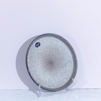 Service de vaisselle - Design classique, compatible micro-ondes, congélateur, four et lave-vaisselle, étanche, pour fêtes et usage domestique, gris, en céramique résistante à la chaleur