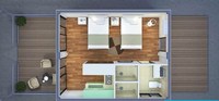 Kits de maison portables modernes, conteneur de 20 pieds, conteneur modulaire Transportable, maison préfabriquée
