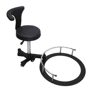 Chaise de barbier multifonctionnelle réglable et rotative en métal avec repose-pieds pour salon commercial, coupe de cheveux et de <span class=keywords><strong>barbe</strong></span> - Product Image 4