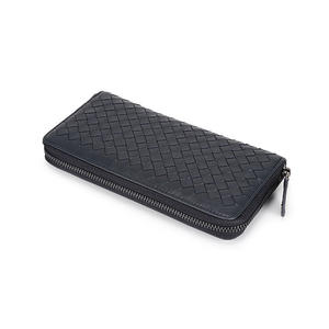 Sheepskin Woven Long Wallet for <b>Men</b> Women Korean Fashion Wallets Large Capacity Zipper <b>Clutch</b> Phone <b>Bag</b> Male Purse - Product Image 6