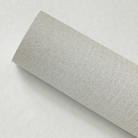 Papier peint texturé à motif lin, revêtement vinyle, imperméable, ignifuge, support en tissu, revêtements muraux en PVC pour hôtel
