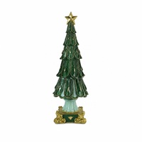 Sapin de Noël en résine peint à la main pour table, décoration de Noël pour bureau et maison