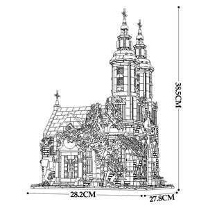 Bloques de Construcción Andrew Church, Juguete de Construcción de <span class=keywords><strong>Arquitectura</strong></span> Clásica de 3056 Piezas, Juego de Bloques de Ensamblaje para Niños, Superventas - Product Image 6