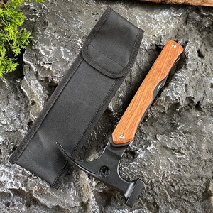 Martillo Multiherramienta de Supervivencia 14 en 1, Martillo Táctico para Acampar al Aire Libre con Mango de Madera y Bolsa de Nailon, Grado Industrial OEM - Product Image 5