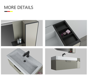 Muebles de Baño Modernos, Gabinete con Espejo Individual, Mueble de Baño Independiente para Hotel, Estilo Chino - Product Image 2