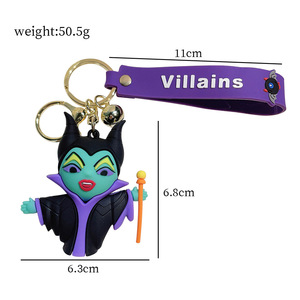 Llavero de PVC de personaje de dibujos animados, bruja malvada, colgante para bolso, adorno colgante, llavero para coche, regalo promocional al por mayor - Product Image 6