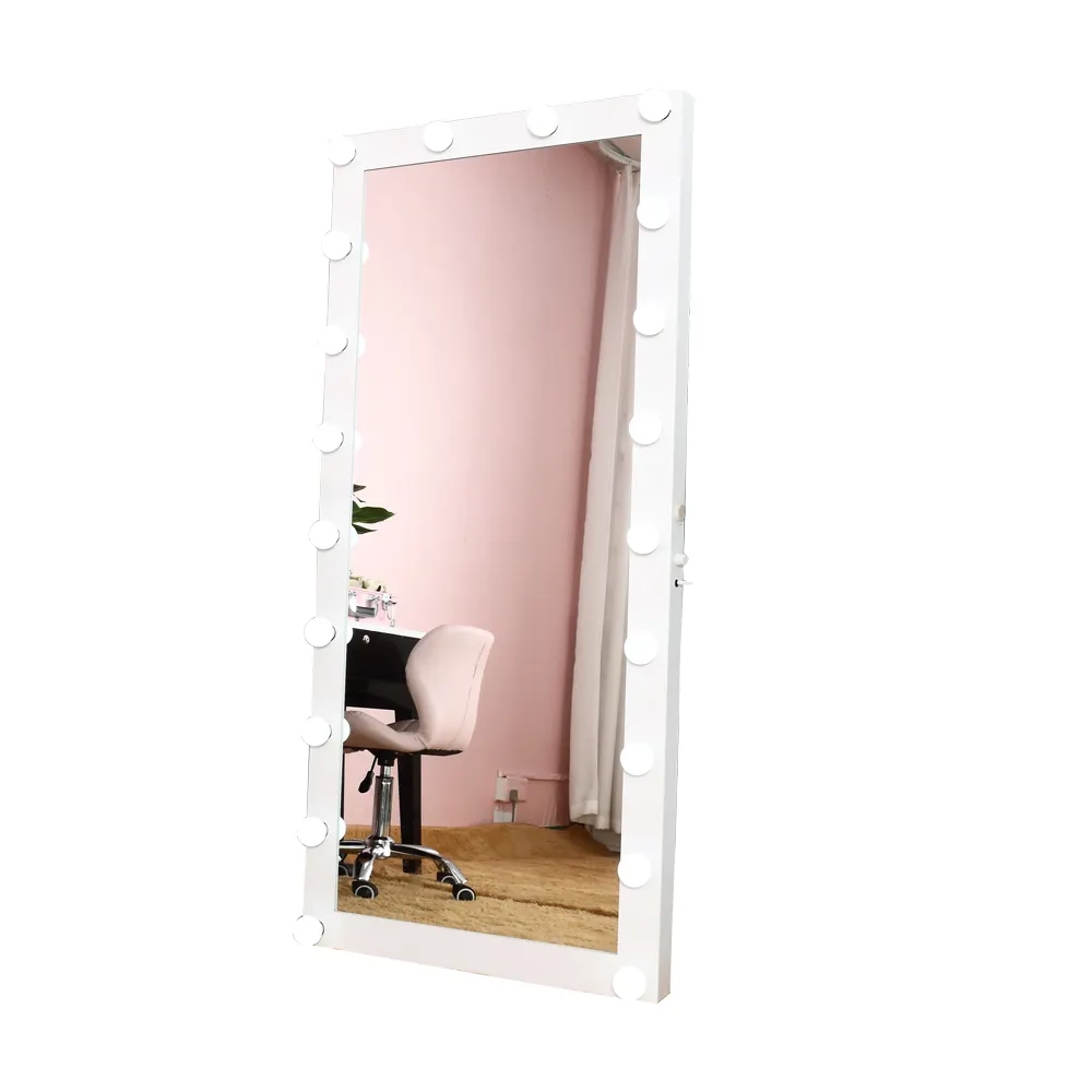 Full length Framed Shape and Cosmetic Usage jewelry armoire large standing makeup mirror with Led lights