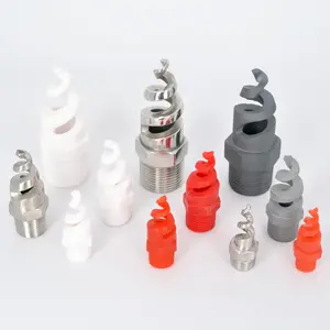 Stainless steel SUS 316 ceramic plastic pigtail SPJT whirljet water spray spiral nozzle for flue gas desulfurization
