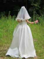 Robe de mariée blanche haut de gamme style français à une épaule avec nœud papillon, jupe princesse moelleuse, robe de fête d'anniversaire