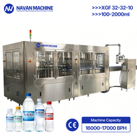 Navan Automatische Hoge-Snelheid 3-in-1 Etiketteer- & Vulmachine voor Sterke Dranken & Zuiver Water 16000-17000 BPH 220V-480V Hoge Precisie