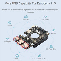 Module HAT PCIe vers M.2 4G/5G USB 3.2 pour Raspberry Pi 5, compatible avec les modules 4G/5G SIMCom/Quectel, mise en réseau haute vitesse pour RPI 5