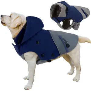 2022 Coat Windproof reflective outdoor Winter wool Dog jacket with detachable fleece lining