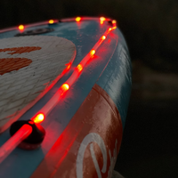 Nouvelle conception de planche à pagaie gonflable en PVC, SUP, équipement de jeu aquatique personnalisé, kits d'éclairage LED, capacité de 150 kg, 15-17 psi