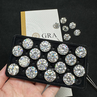 Véritable Super Blanc D Couleur Rond Brillant Taille 1 Carat Loose Moissanite Diamonds 8 Coeur 8 Flèche 3EX VVS1 Moissanite Stone