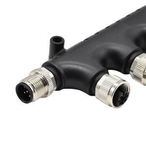 Thiết bị hàng hải mã hóa NMEA 2000 t-connector M12 nam cho nữ t-nhà phân phối IP68 nhựa 6 cách 5 pin đen - Product Image 4