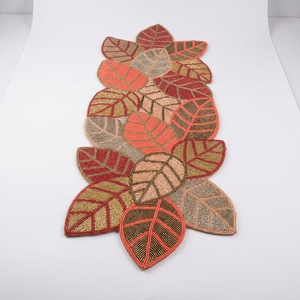 Napperons de table modernes en perles de verre, forme ronde contemporaine, faits à la main, brodés, décoration de table à manger, qualité supérieure - Product Image 1