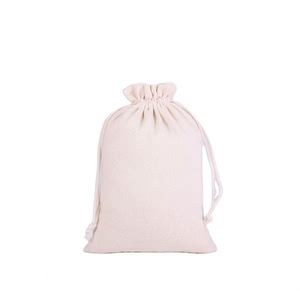 Custom logo Printed Eco Friendly Recyclable Ecological Reusable Pouch Cotton Drawstring Bag - Product Image 6