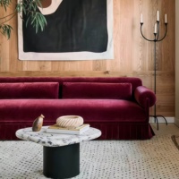 Ensemble de housses de canapé élastiques en velours avec design moderne, durables et écologiques pour salon/hôtel/villa