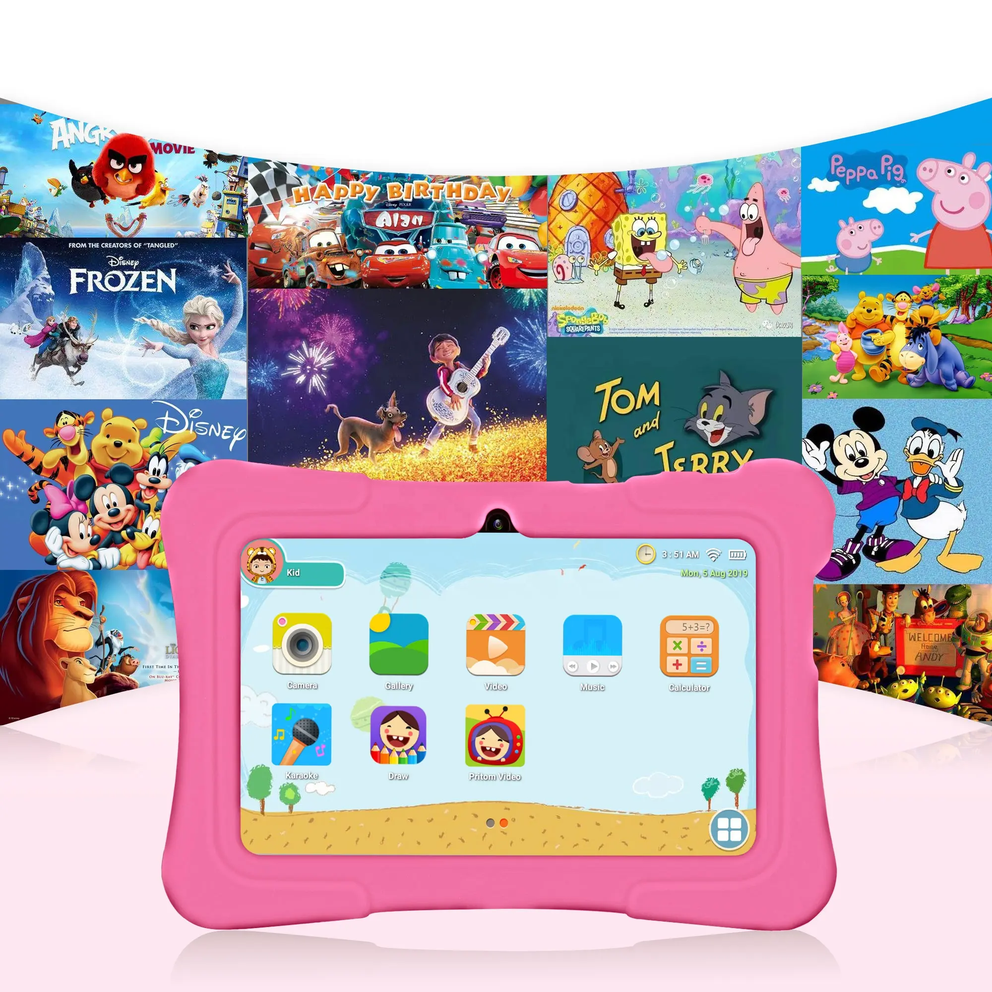 Mini Quad Core 16gb Micro Usb Interface Children'S Game 7-Inch Android Wireless Tablet Pc