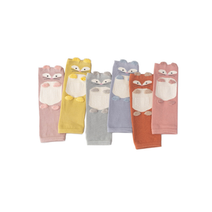Chaussettes longues pour bébé, printemps et automne, motif renard de dessin animé, genouillères longues pour ramper - Product Image 1