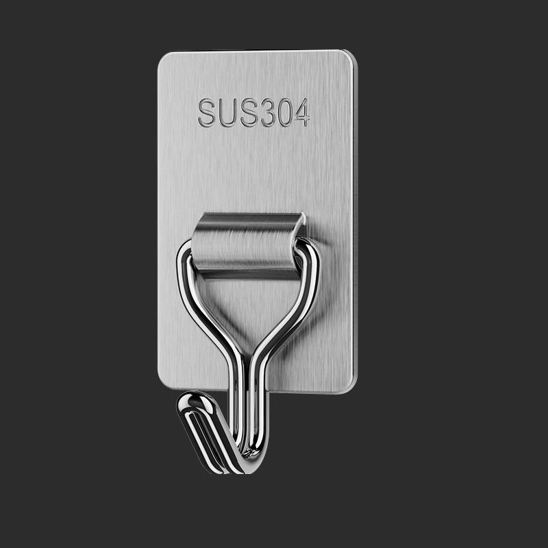 ตะขอสแตนเลสที่สามารถเคลื่อนย้ายได้ (พร้อมสติกเกอร์สองด้าน)