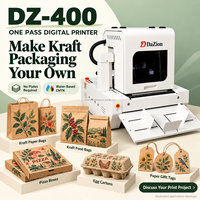 Printer Inkjet CMYK DZ-400 Baru Langsung dari Pabrik, Tanpa Plat, untuk Kotak Pizza, Kotak Kertas Takeaway, Digital Single Pass Kecepatan Tinggi