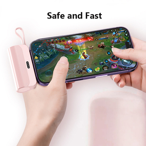 Mini khẩn cấp Pocket ngân hàng điện không dây 5000mAh được xây dựng trong cáp sạc nhanh điện thoại di động Ngân hàng bán buôn - Product Image 6