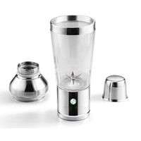 Coctelera Eléctrica Automática Recargable por USB, Mezclador de Cócteles con Cuchilla de Acero Inoxidable Integrada, Filtro y Botón LED para Bar
