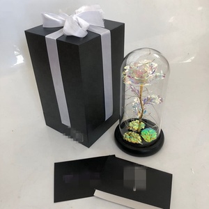 M-1337 Beauté Et Bête 22cm Haute Éternelle Rose A MENÉ La Lumière En Verre - Product Image 3