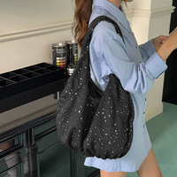 Sac à bandoulière souple et décontracté de style hobo, grand sac fourre-tout pour femmes, idéal pour le shopping et les rendez-vous