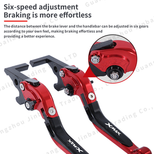 Pièces de système de stationnement modifiées CNC pour moto, levier de frein et d'embrayage pliable en alliage d'aluminium avec <span class=keywords><strong>LOGO</strong></span> pour XMAX XMAX300 - Product Image 3