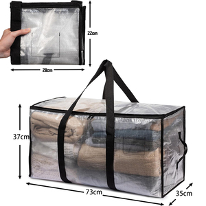 Grande 73x35x37CM PP Tote <span class=keywords><strong>porta</strong></span> bagagli pesanti borse mobili con cerniera manici salvaspazio biancheria da esterno - Product Image 3