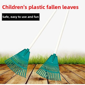 Mini râteau à feuilles en plastique détachable à 14 dents, lot de 4 couleurs, jouet de jardin pour enfants pour nettoyer la pelouse et les feuilles mortes - Product Image 2