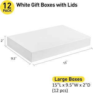 <b>Large</b> <b>gift</b> <b>box</b> with lid,made of white cardboard,suitable for clothes,with a clean and elegant white finish that can becustomized - Product Image 2