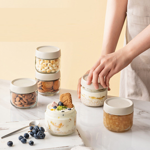 Tarro <span class=keywords><strong>de</strong></span> vidrio <span class=keywords><strong>de</strong></span> diseño minimalista <span class=keywords><strong>de</strong></span> 230ml con tapa <span class=keywords><strong>de</strong></span> silicona <span class=keywords><strong>para</strong></span> tarro <span class=keywords><strong>de</strong></span> vidrio roscado Candy Buffet - Product Image 1