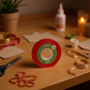 Nastro Gasa ILAN 0,6 cm x 35 iarde rosso per artigianato e decorazioni - Product Image 3