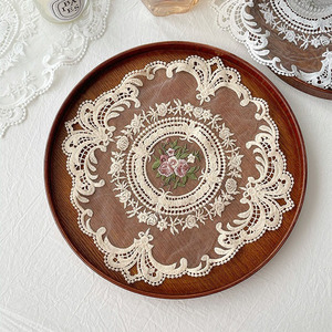 Hot Selling Custom ized Europa Stil Vintage Spitze Tisch Tischset Stickerei Serviette Für Esstisch Party Bankett Verwendung - Product Image 3