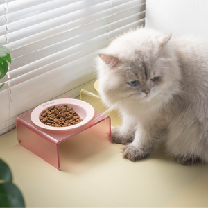 Bol en céramique pour animaux de compagnie, forme arrondie, pour manger lentement, pour chat et chien, bol à eau - Product Image 3