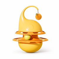 YAOYUE Jouet distributeur de nourriture lente 4-en-1 Roly-Poly avec boule tournante et distributeur de friandises pour chiens et chats, en PP et ABS, design simple