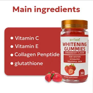 Biyode Huid Whitening Product Groothandel Op Maat Huismerk Gezondheidszorg Supplement Glutathion Vitaminen Collageen Gummies
