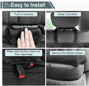 Cama de coche para perro para asiento trasero para perros grandes de menos de 100 libras, asiento impermeable, funda de asiento trasero de coche desmontable para perro - Product Image 3